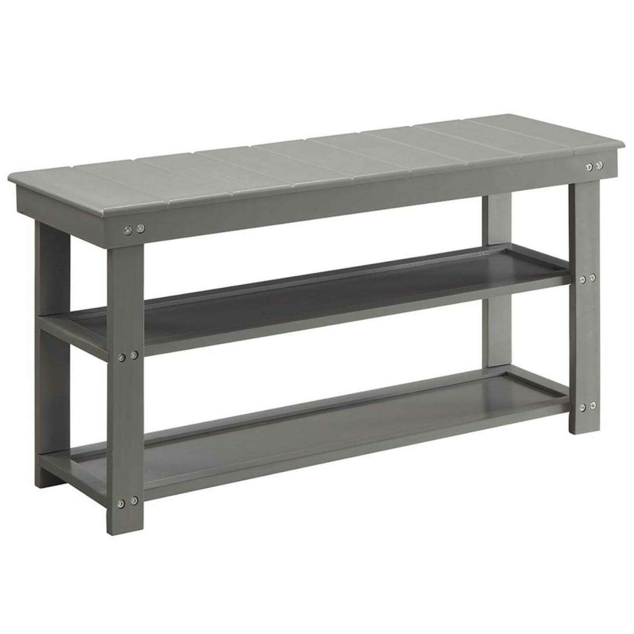 Indoor Benches * | Flash Sale Indoor Storage Benches Convenience Concepts Designs4Comfort Utility Mudroom Bench