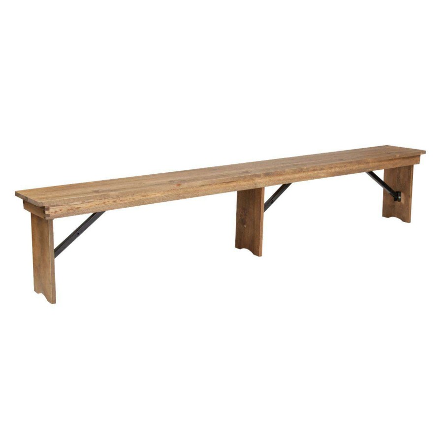 Indoor Benches * | Hot Sale Entryway Benches Flash Furniture Hercules Folding Farm Bench