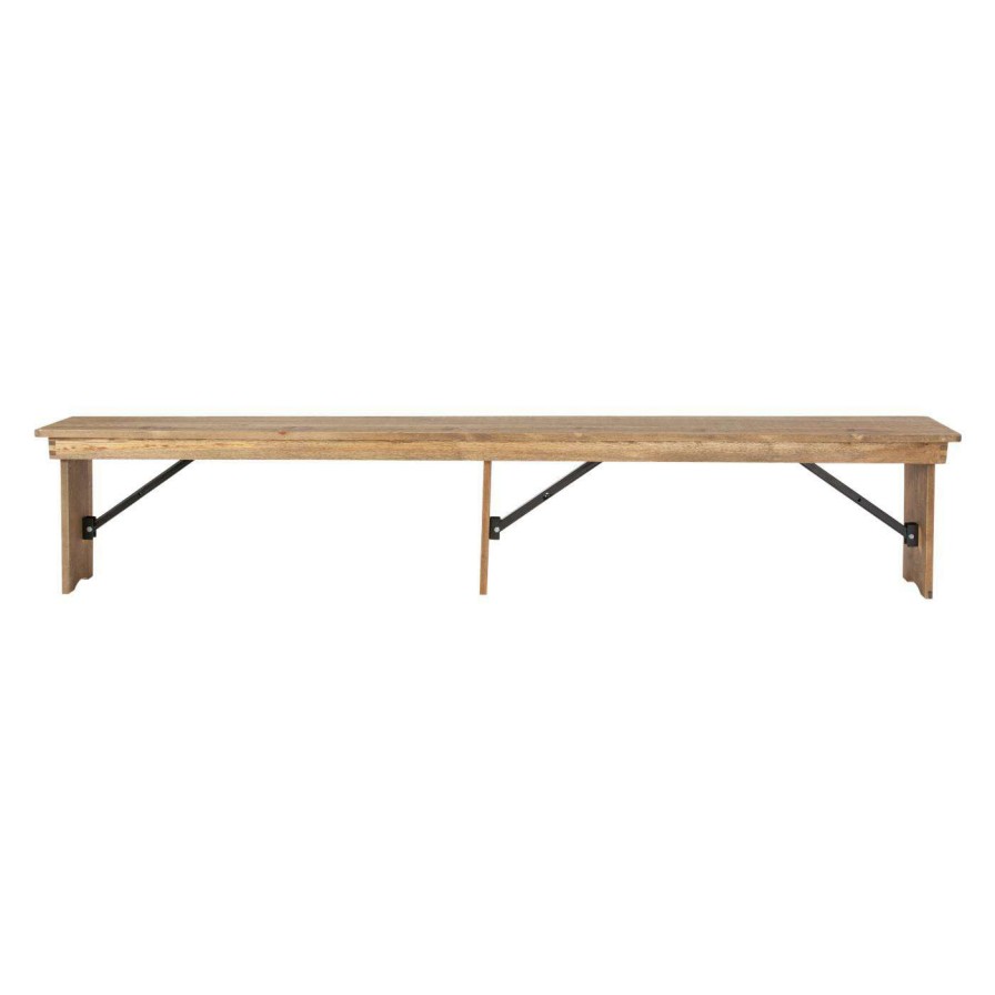 Indoor Benches * | Hot Sale Entryway Benches Flash Furniture Hercules Folding Farm Bench