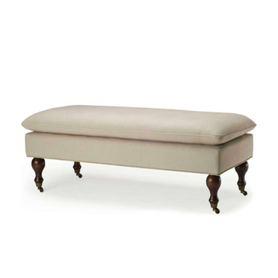 Indoor Benches * | Buy Bedroom Benches Safavieh Mercer Linen Pillow Top Ottoman