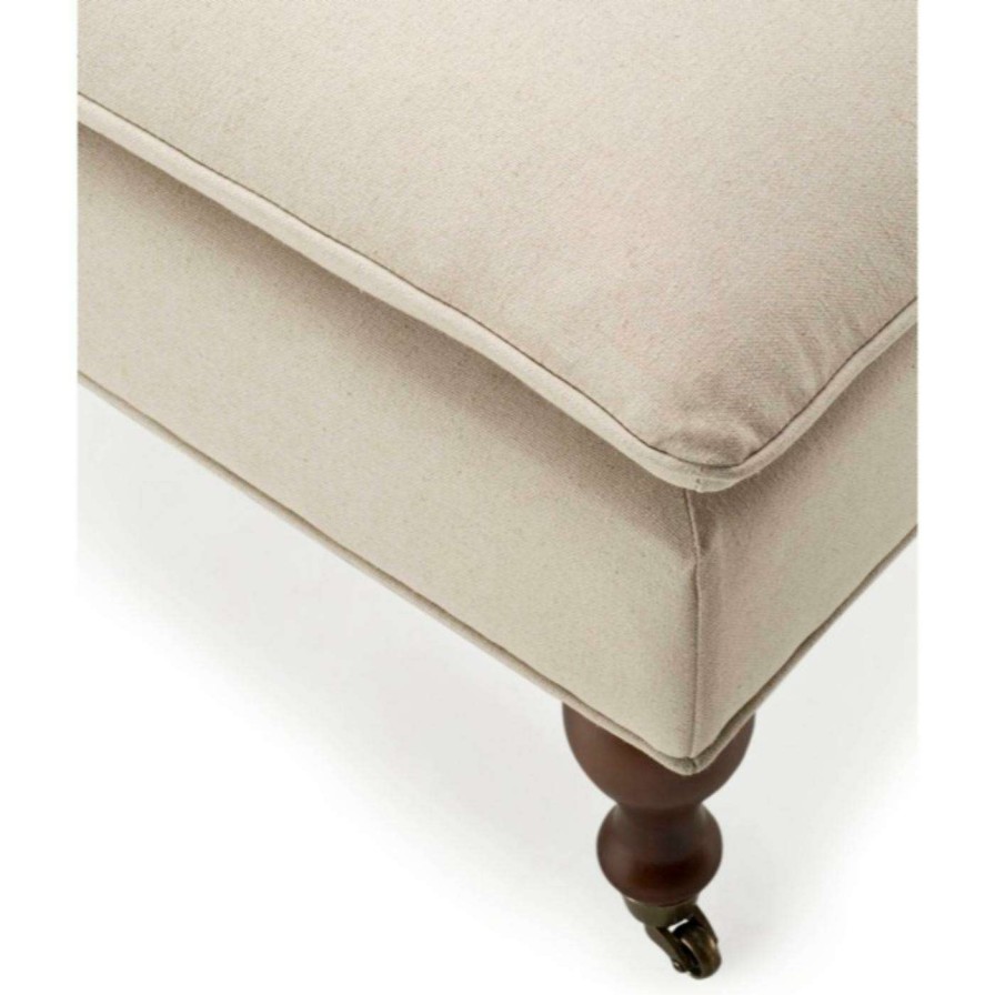 Indoor Benches * | Buy Bedroom Benches Safavieh Mercer Linen Pillow Top Ottoman