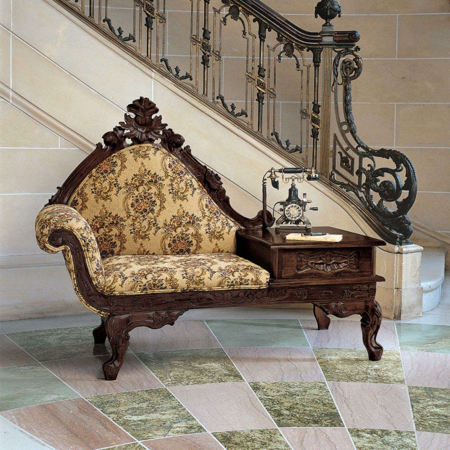 Indoor Benches * | Deals Settee Benches Design Toscano Victorian-Style Gossip Bench