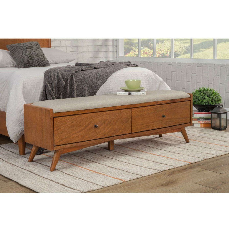 Indoor Benches * | Best Sale Bedroom Benches Alpine Furniture Flynn Bench