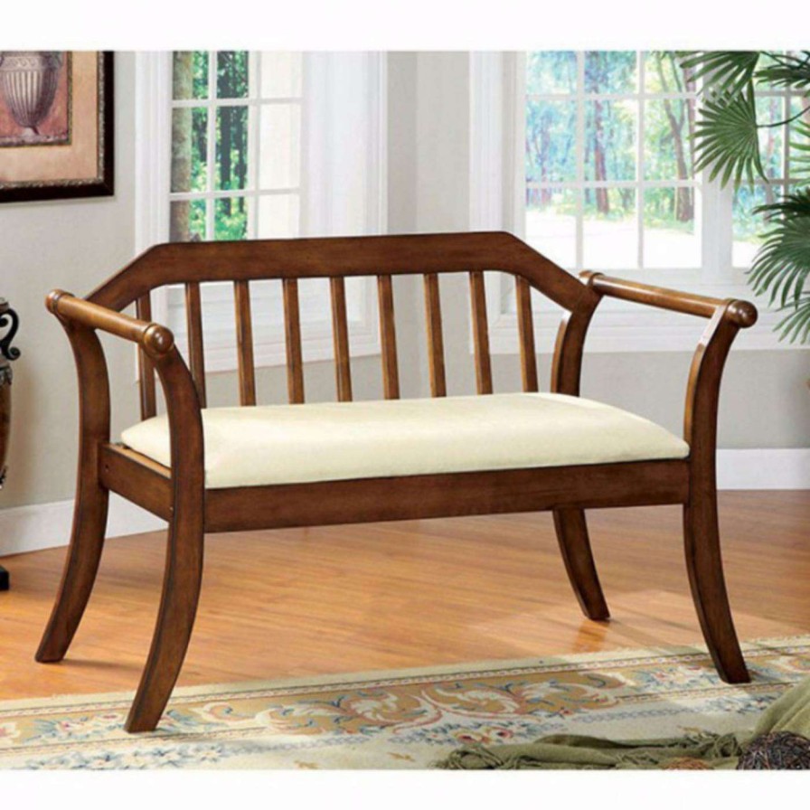 Indoor Benches * | Deals Settee Benches Benzara Derby Settee Bench