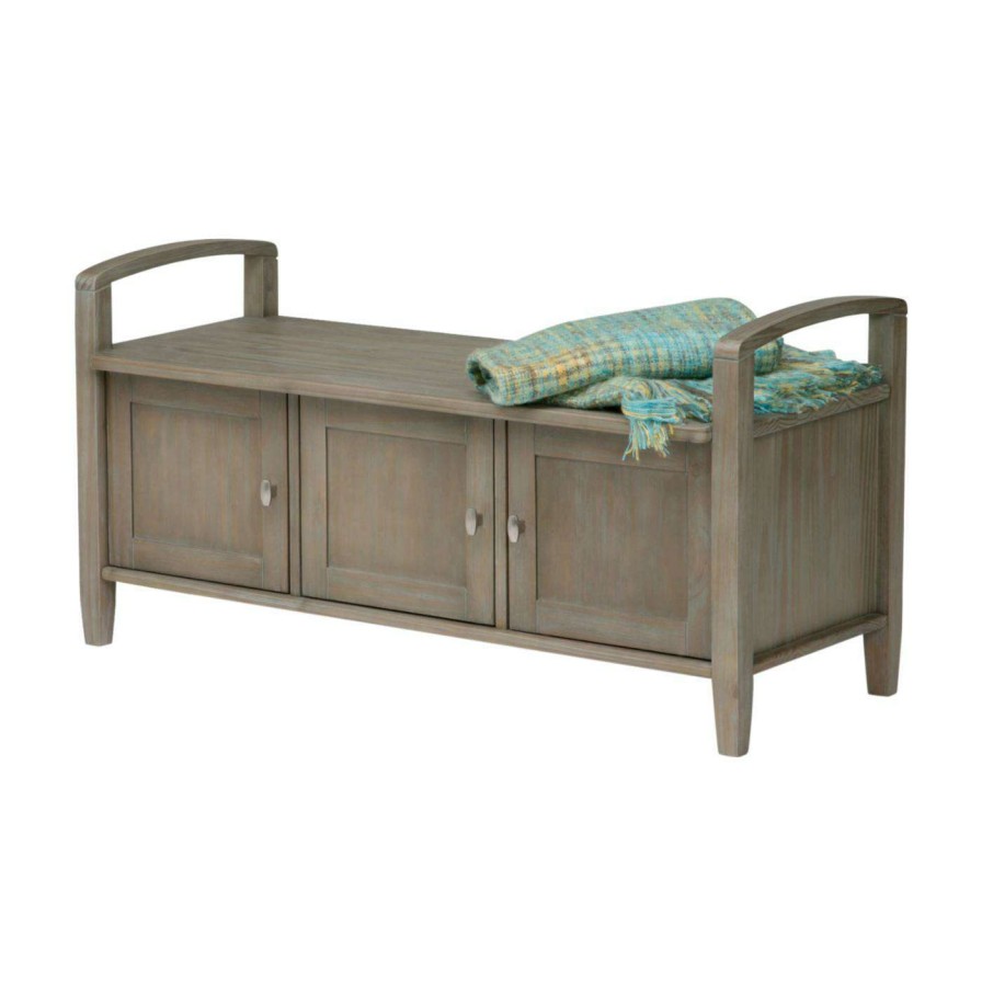 Indoor Benches * | Discount Brooklyn & Max Entryway Benches Brooklyn + Max Lexington Solid Wood Entryway Storage Bench