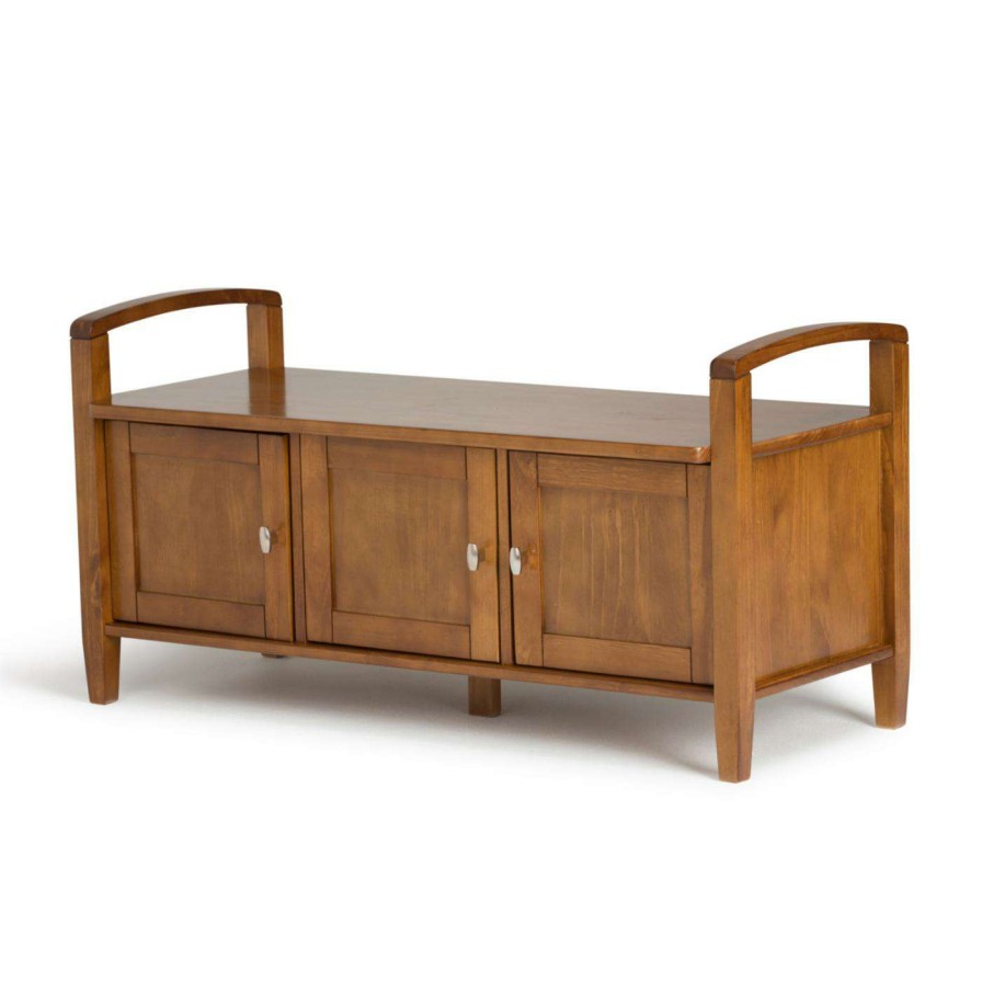 Indoor Benches * | Discount Brooklyn & Max Entryway Benches Brooklyn + Max Lexington Solid Wood Entryway Storage Bench