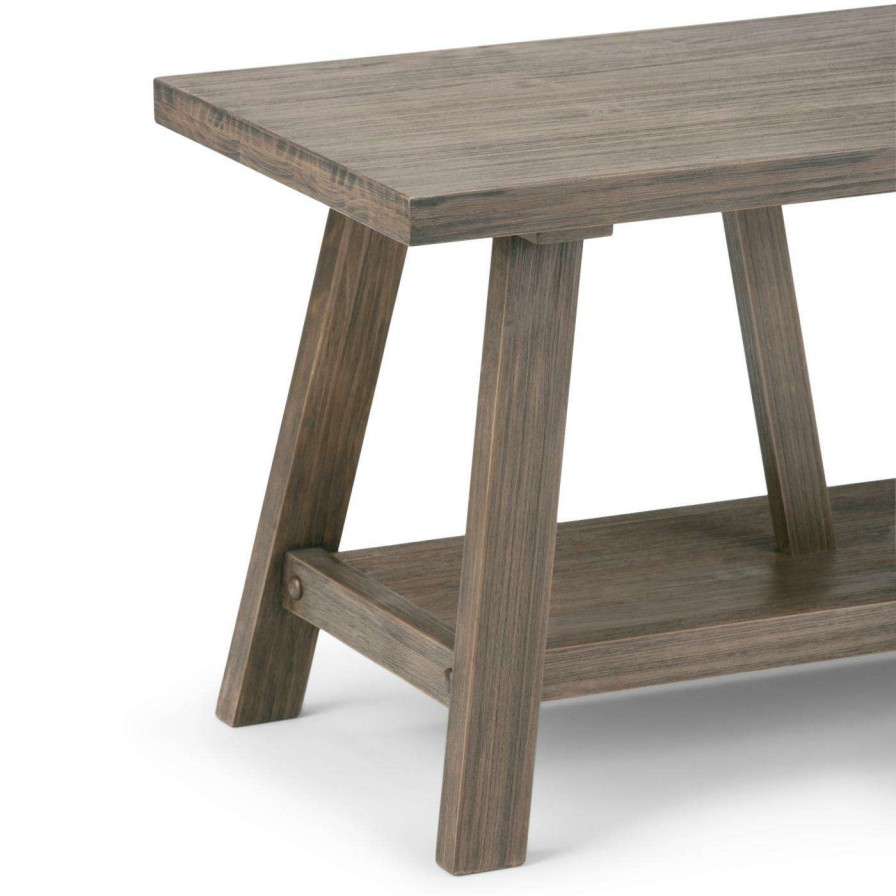 Indoor Benches * | Deals Brooklyn & Max Entryway Benches Brooklyn + Max Everly Solid Pine Wood Entryway Bench