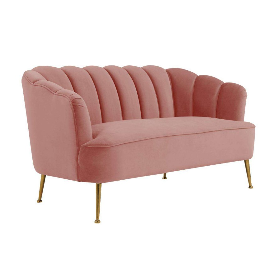 Indoor Benches * | Brand New Settee Benches Tov Furniture Daisy Petite Velvet Settee