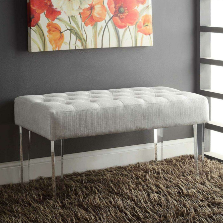 Indoor Benches * | Brand New Bedroom Benches Linon Ella Bench