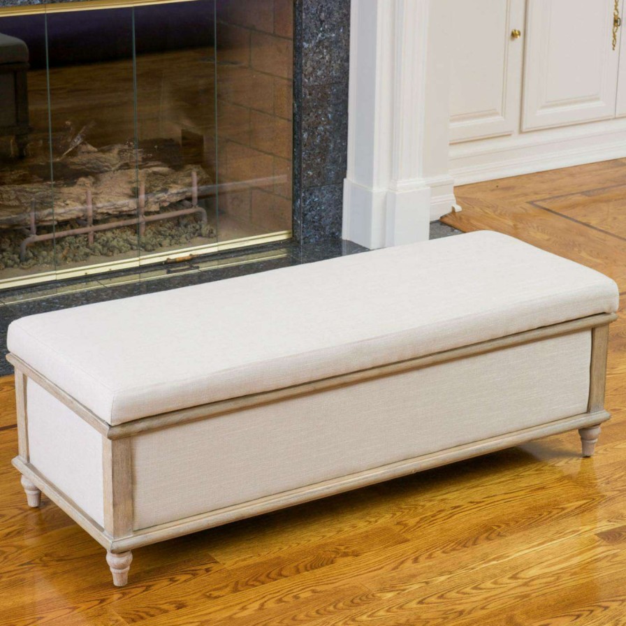 Indoor Benches * | Cheap Best Selling Home Indoor Storage Benches Creelman Storage Bench