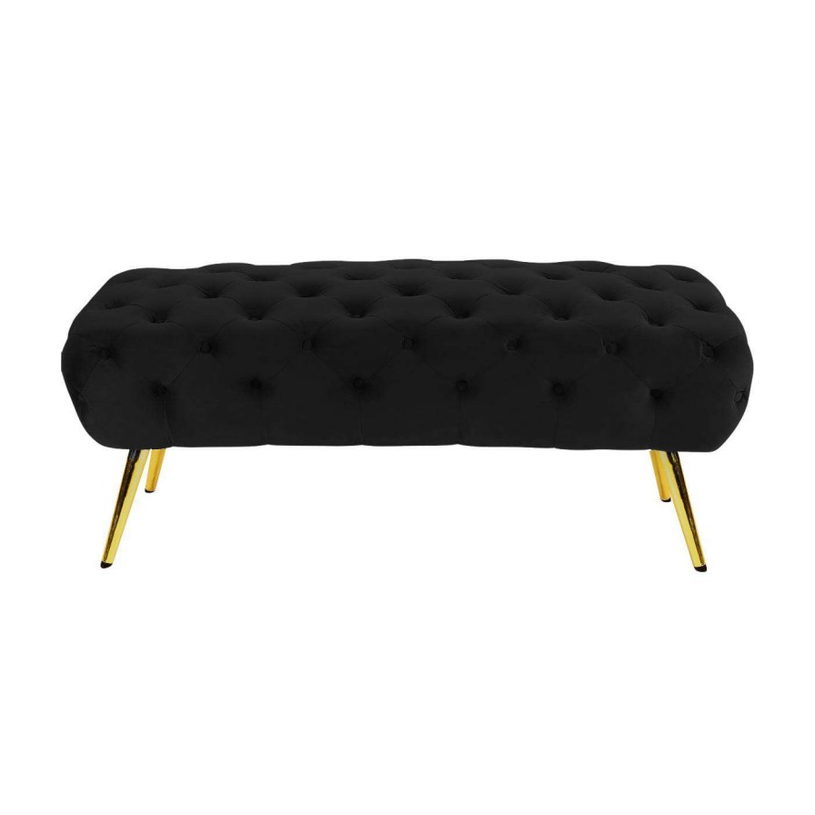 Indoor Benches * | Wholesale Ottoman Benches Meridian Furniture Inc Amara Tufted Backless Bench