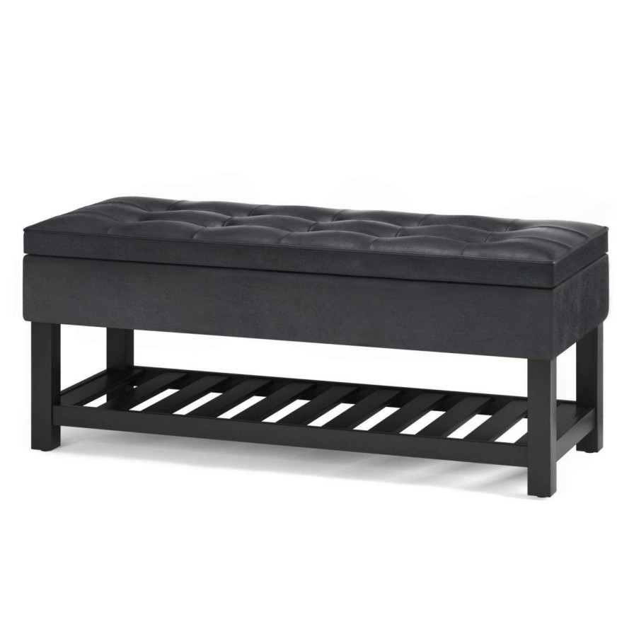 Indoor Benches * | Discount Brooklyn & Max Indoor Storage Benches Brooklyn & Max City Ottoman Storage Bench