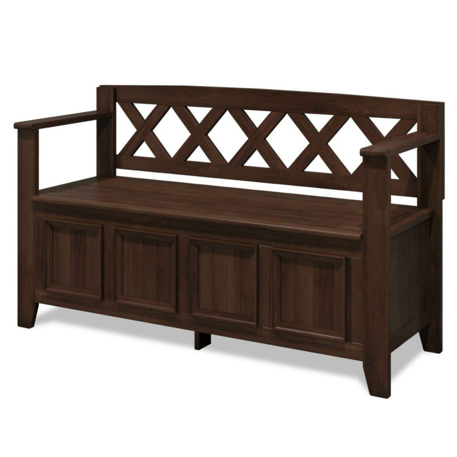 Indoor Benches * | Top 10 Brooklyn & Max Indoor Storage Benches Brooklyn & Max Washington Transitional Entryway Storage Bench