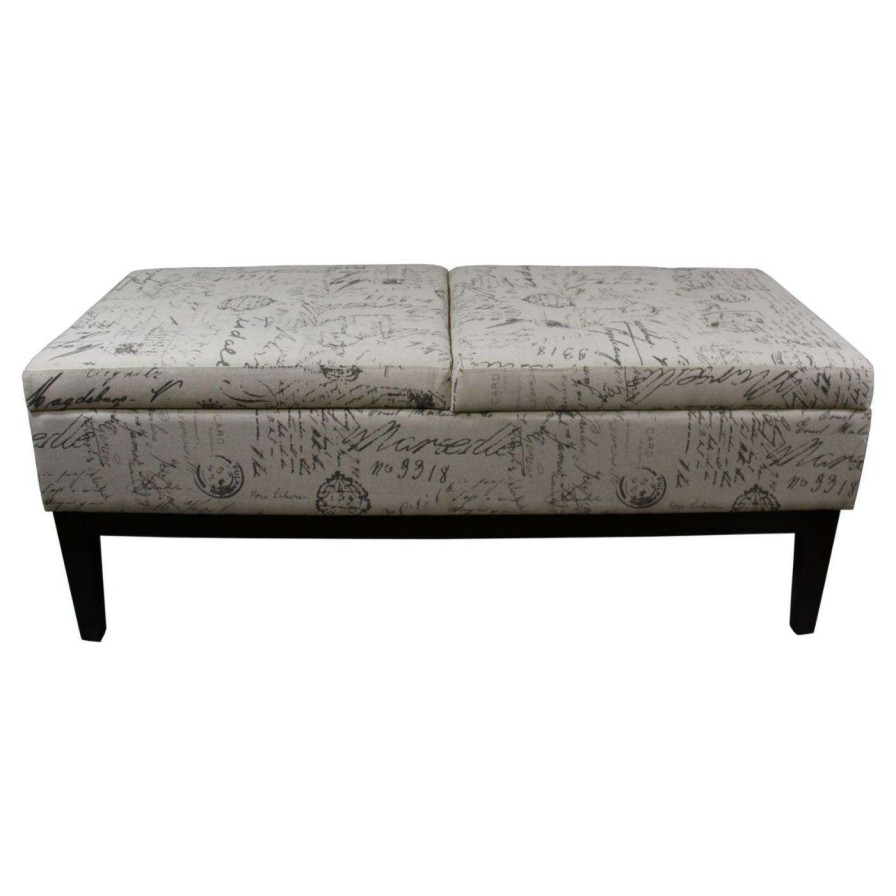 Indoor Benches * | Deals Indoor Storage Benches Ore International Old World Storage Bench