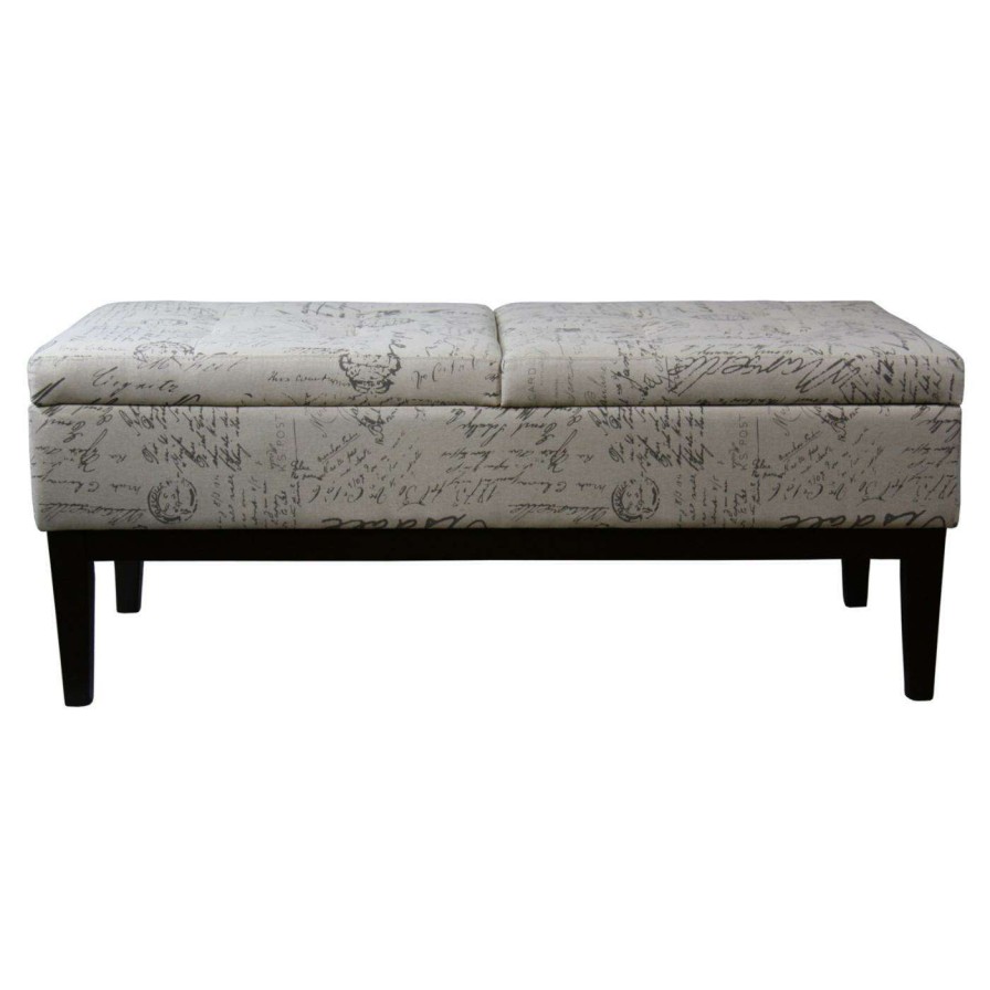 Indoor Benches * | Deals Indoor Storage Benches Ore International Old World Storage Bench