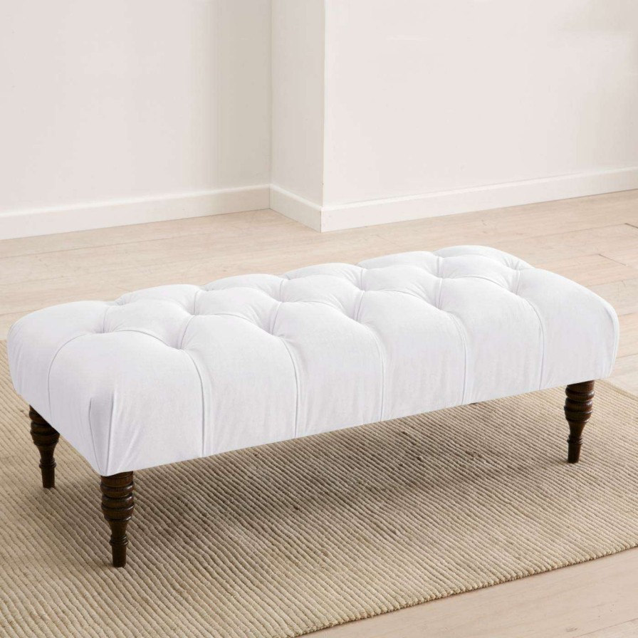 Indoor Benches * | Deals Skyline Furniture Bedroom Benches Velvet Tufted Bench