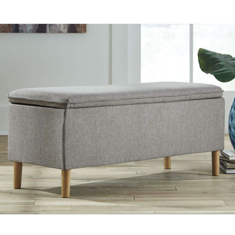 Indoor Benches * | Cheapest Indoor Storage Benches Signature Design By Ashley Kaviton Accent Storage Bench