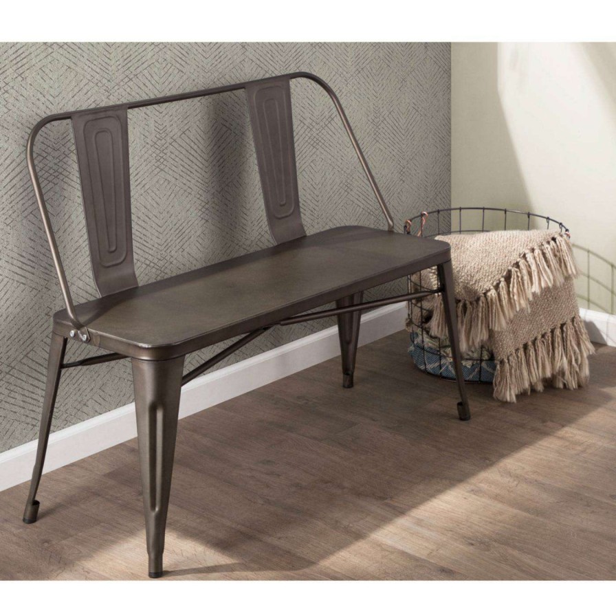 Indoor Benches * | Coupon Entryway Benches Lumisource Oregon Industrial Indoor Entryway Bench