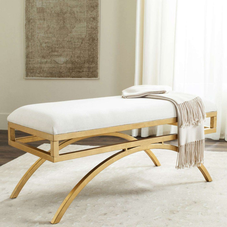 Indoor Benches * | Flash Sale Bedroom Benches Safavieh Moon Arc Bench