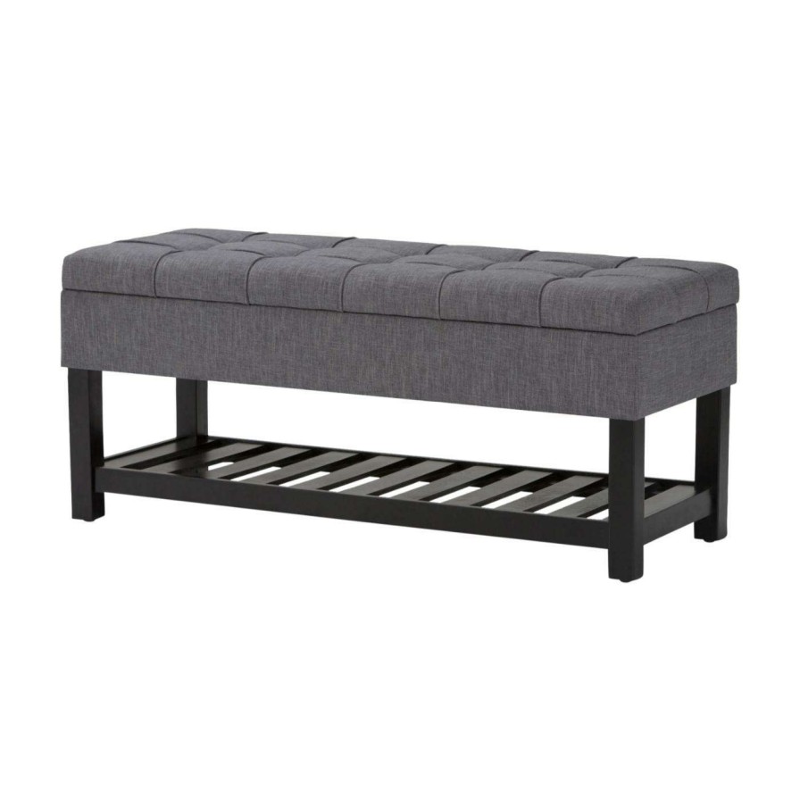 Indoor Benches * | Best Pirce Brooklyn & Max Indoor Storage Benches Brooklyn + Max Hayden Storage Ottoman Bench