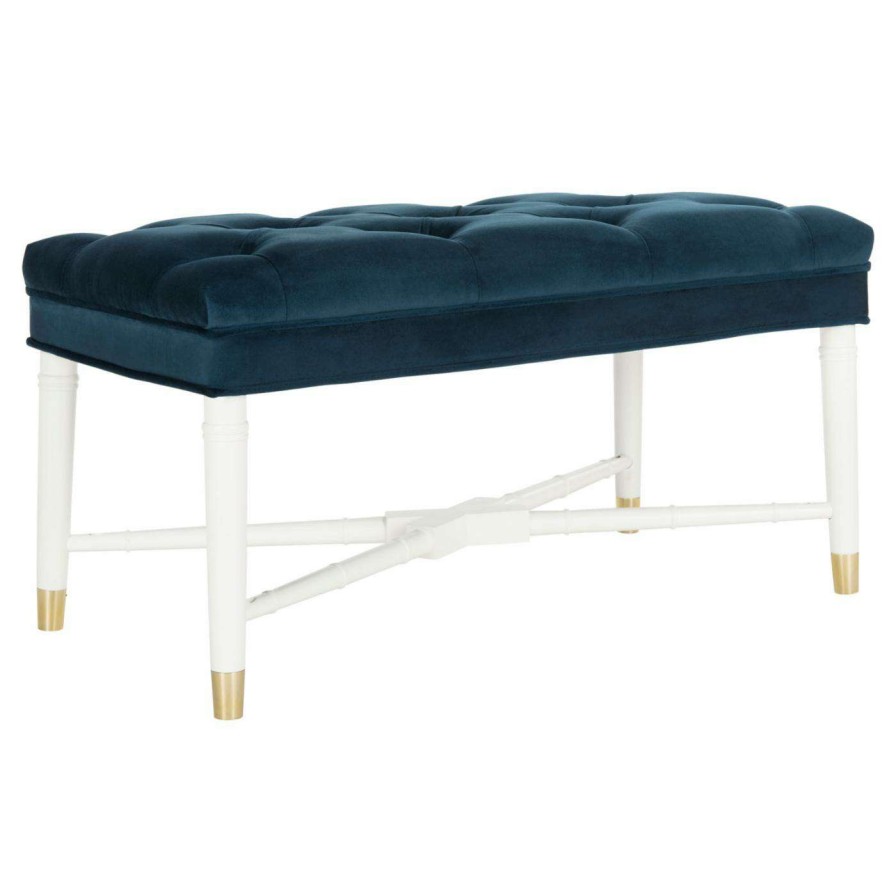 Indoor Benches * | Budget Bedroom Benches Safavieh Rory Contemporary Tufted Bench