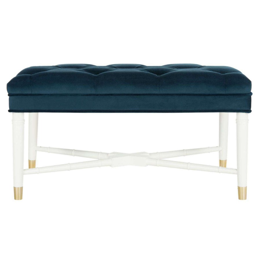 Indoor Benches * | Budget Bedroom Benches Safavieh Rory Contemporary Tufted Bench