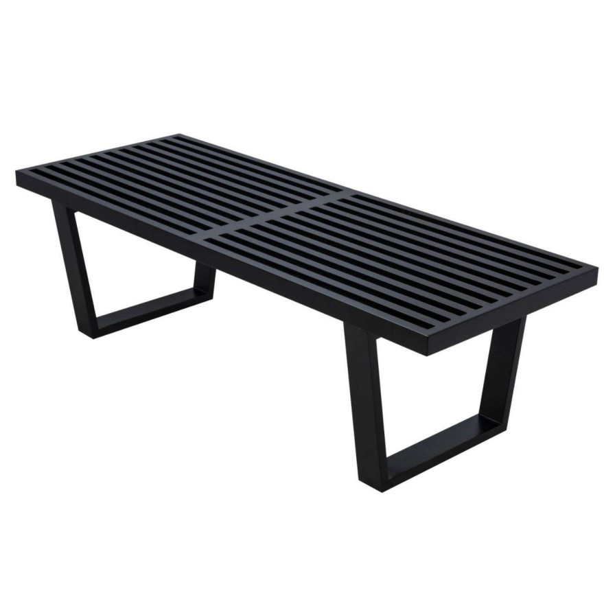 Indoor Benches * | Promo Entryway Benches Leisuremod Platform Slat Inwood Bench