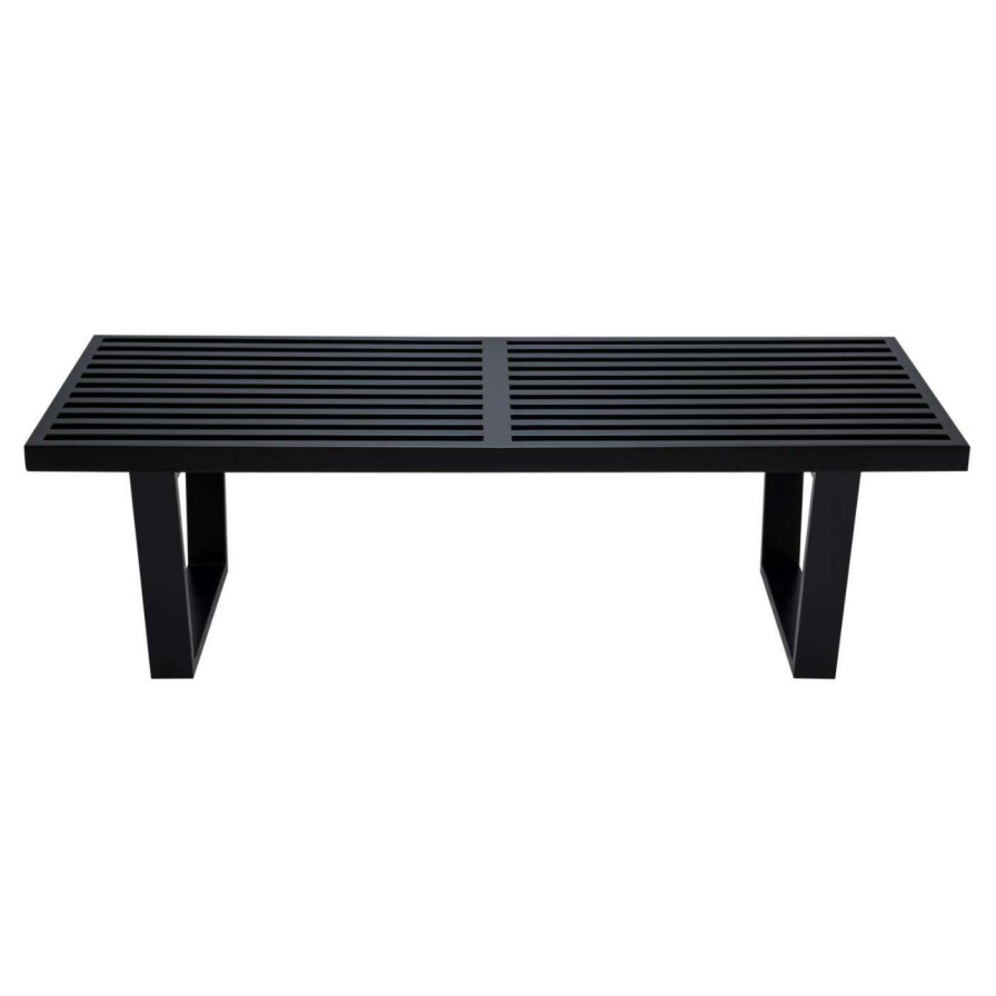 Indoor Benches * | Promo Entryway Benches Leisuremod Platform Slat Inwood Bench