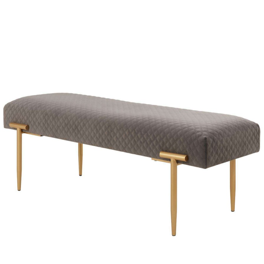 Indoor Benches * | Discount Bedroom Benches New Pacific Direct Inc Clarine Quilted Backless Bench