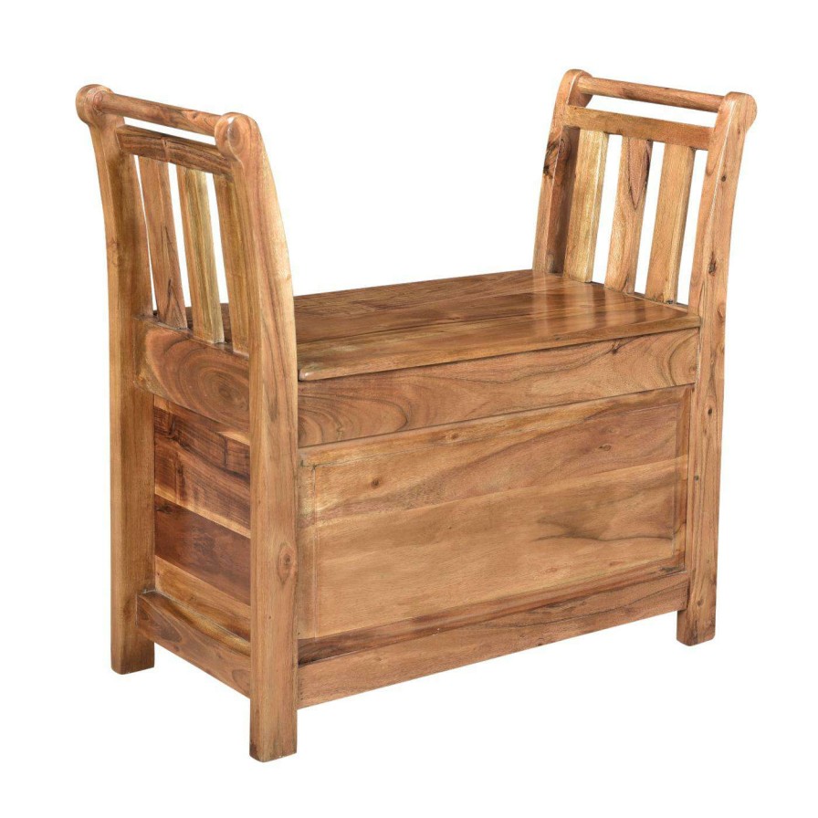 Indoor Benches * | Coupon A & B Home Entryway Benches A & B Home Solid Entry Way Bench