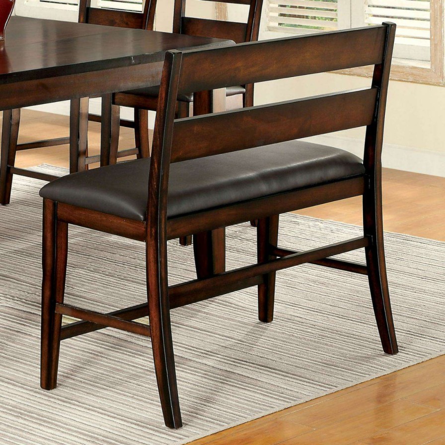 Dining Chairs * | Outlet Kitchen & Dining Benches Furniture Of America Gibson Counter Height Dining Bench