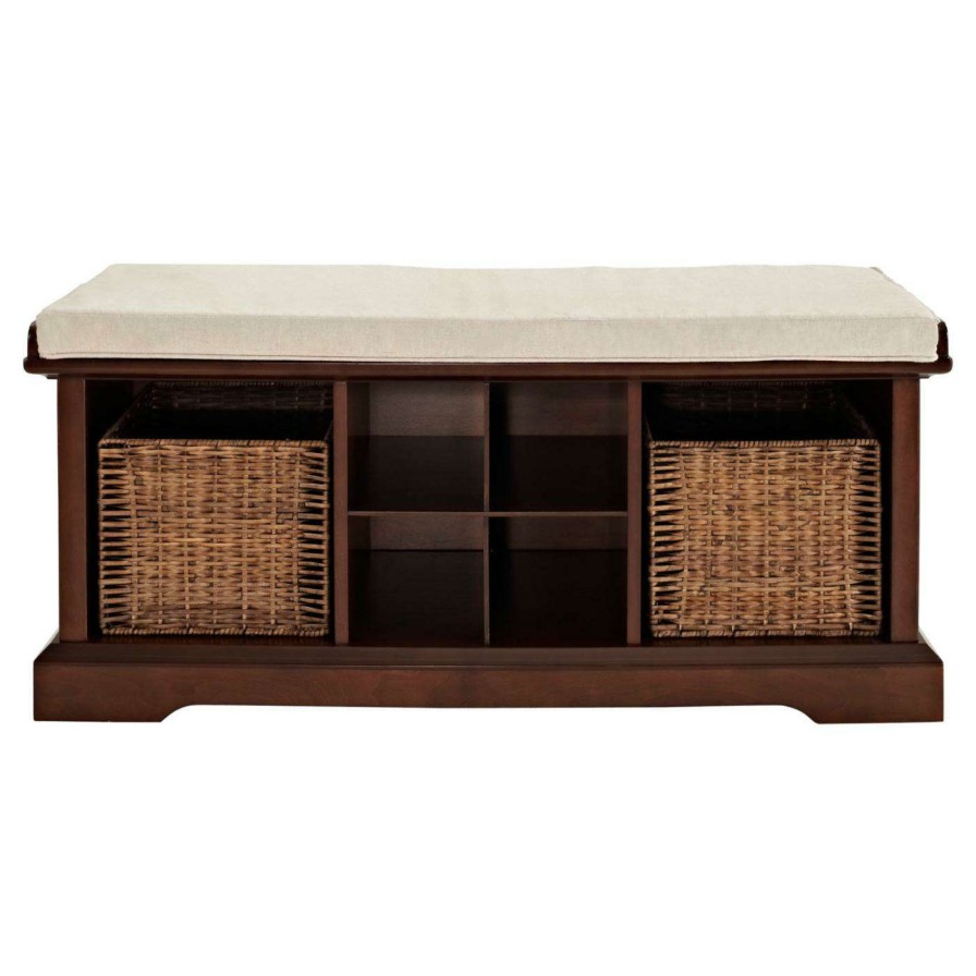 Indoor Benches * | Best Deal Indoor Storage Benches Crosley Brennan Entryway Storage Bench Mahogany