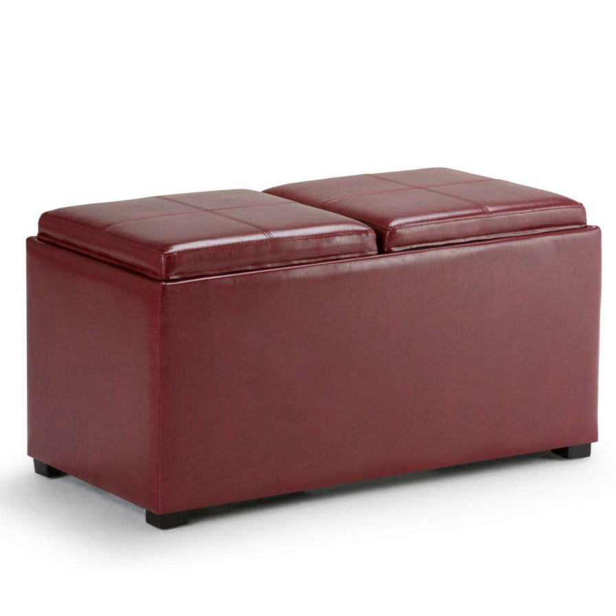 Indoor Benches * | Brand New Brooklyn & Max Ottoman Benches Brooklyn + Max Lincoln 5 Piece Storage Bench And Ottoman Set