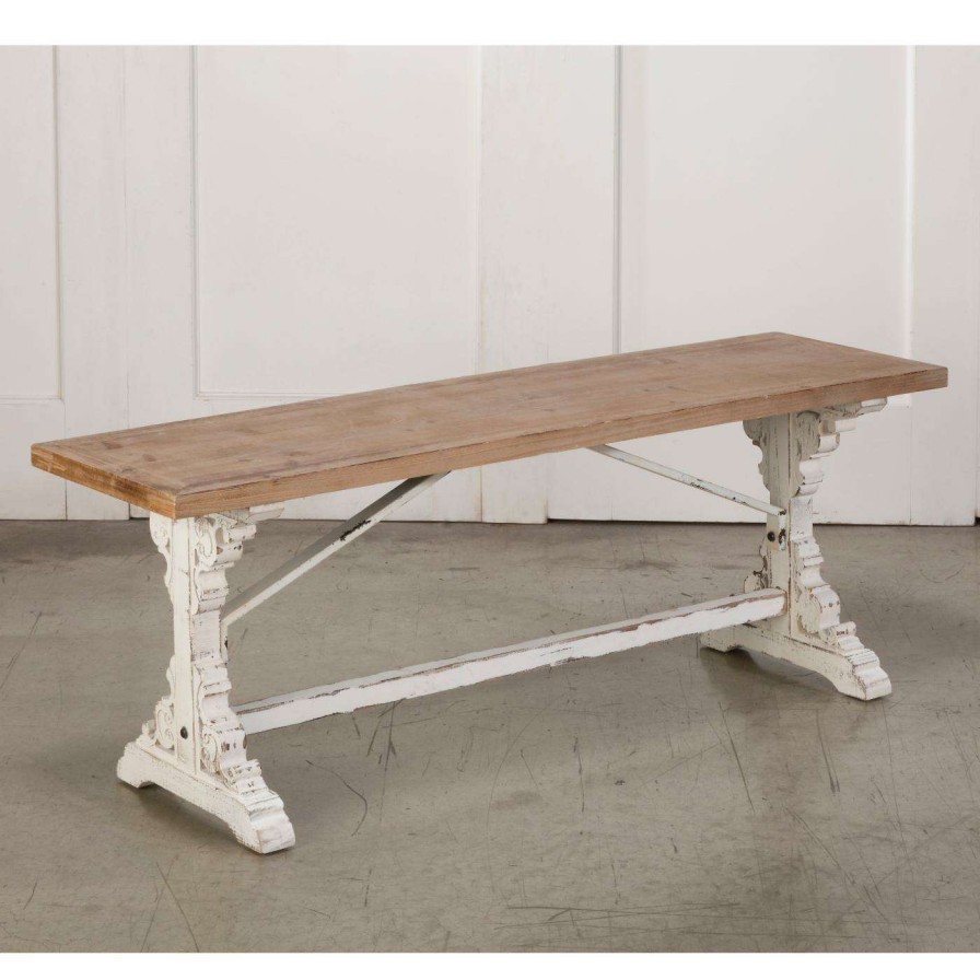 Indoor Benches * | Best Deal Bedroom Benches Tripar Wood Farmhouse Style Bench