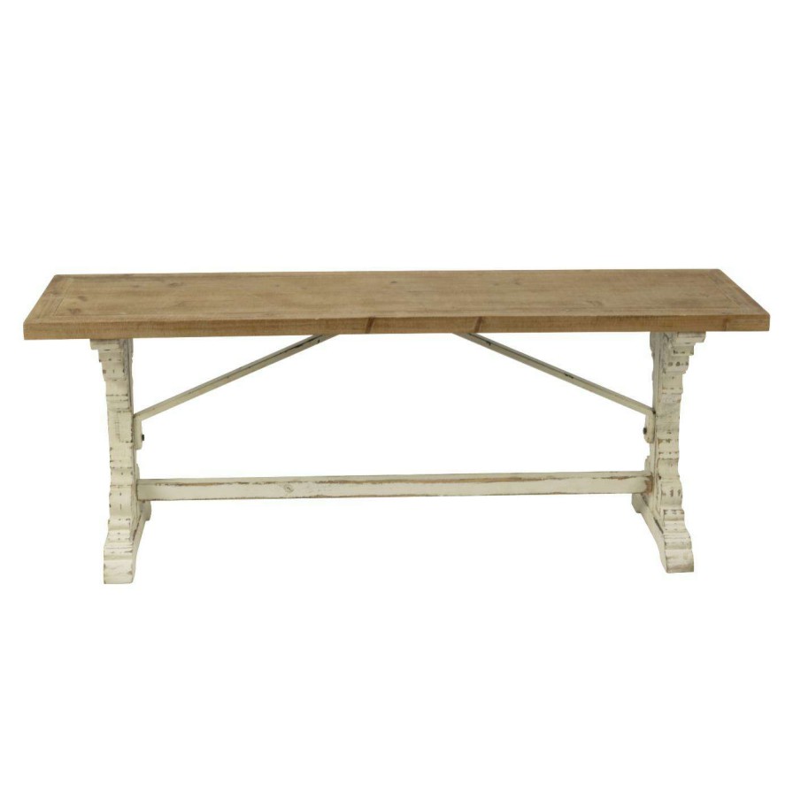 Indoor Benches * | Best Deal Bedroom Benches Tripar Wood Farmhouse Style Bench