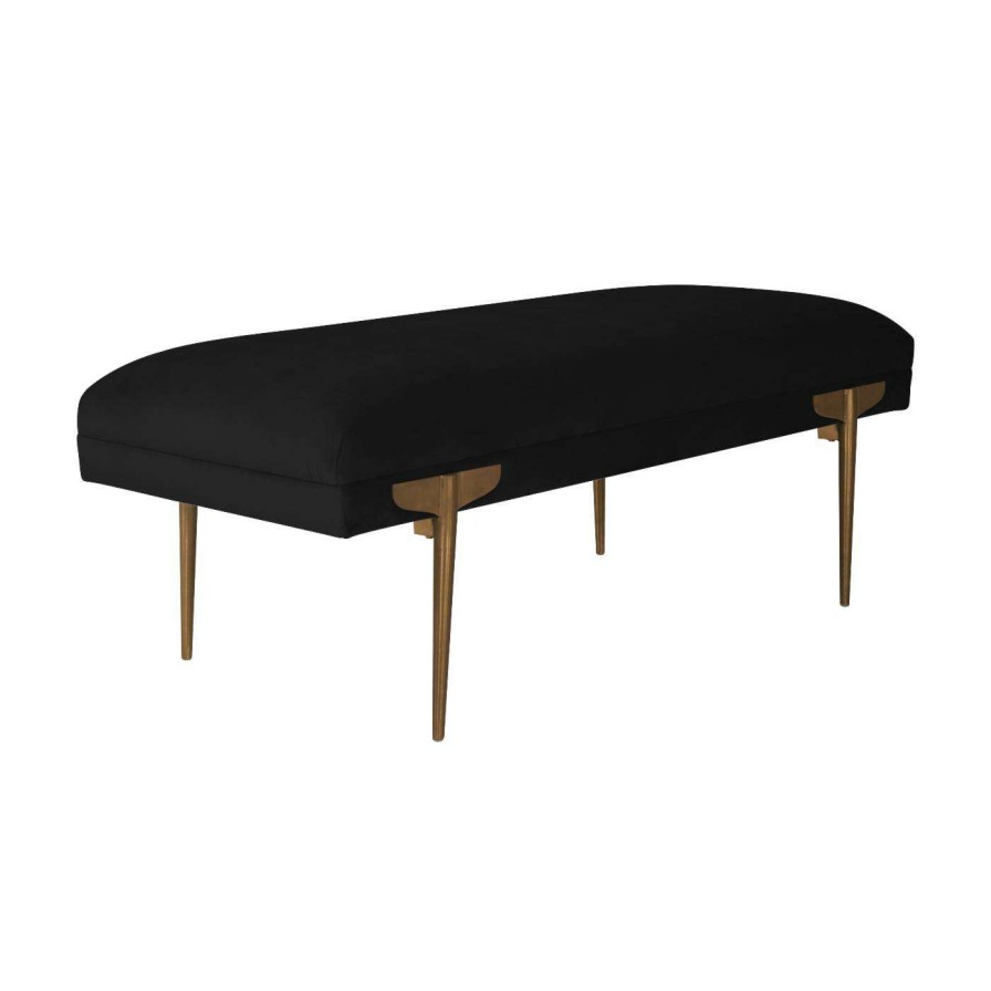 Indoor Benches * | Wholesale Bedroom Benches Tov Furniture Brno Velvet Indoor Bench