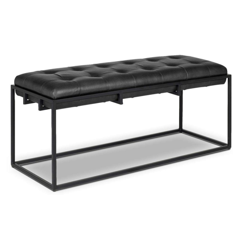 Indoor Benches * | Wholesale Bedroom Benches Edgemod Curio Indoor Bench Carbon Black