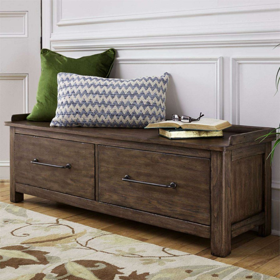 Indoor Benches * | Top 10 Indoor Storage Benches Liberty Furniture Industries Sonoma Road Storage Hall Bench