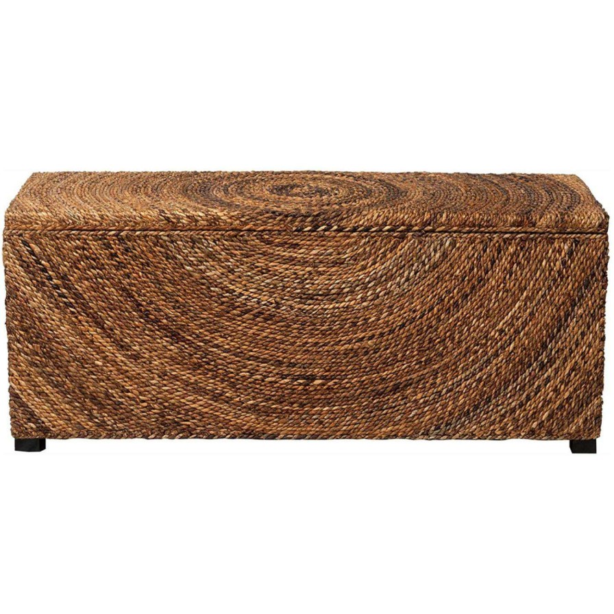 Indoor Benches * | Hot Sale Indoor Storage Benches East At Main Chambers Abaca Bench