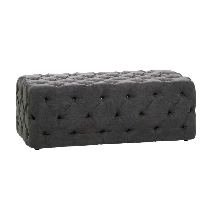 Indoor Benches * | New Ottoman Benches Decmode Velvet Tufted Bench