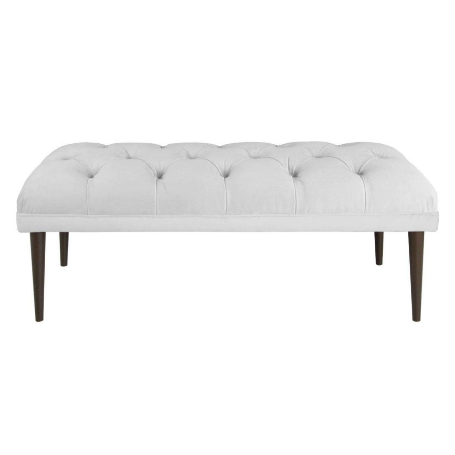 Indoor Benches * | Best Reviews Of Skyline Furniture Bedroom Benches Skyline Tufted Velvet Bench