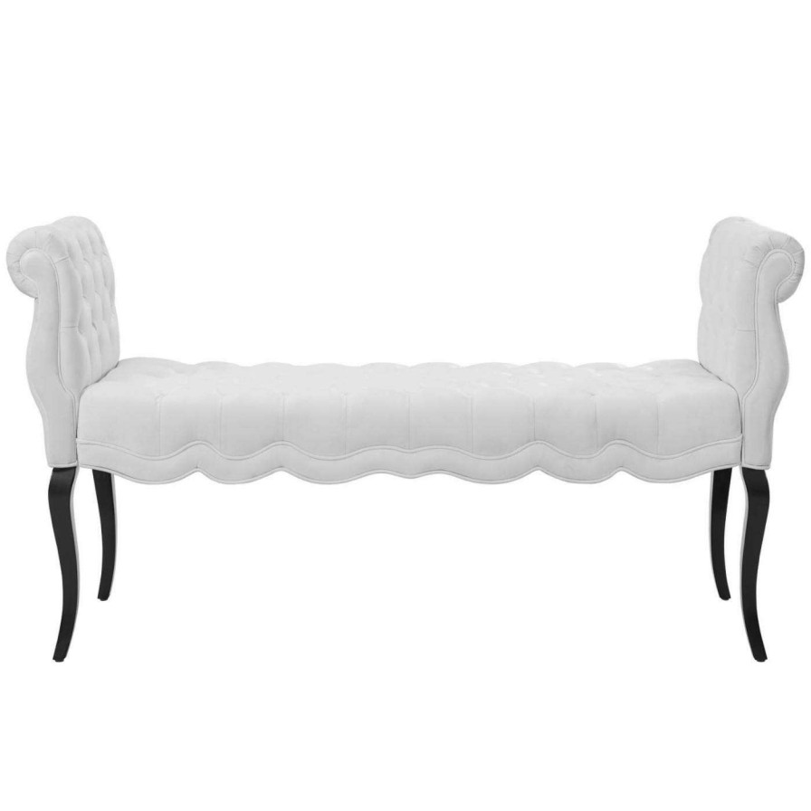 Indoor Benches * | Best Deal Bedroom Benches Modway Adelia Chesterfield Style Button Tufted Performance Velvet Bench