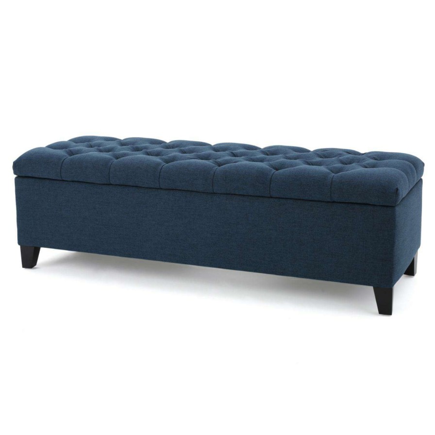 Indoor Benches * | Top 10 Ottoman Benches Hn Home Murrieta Transitional Fabric Storage Indoor Bench