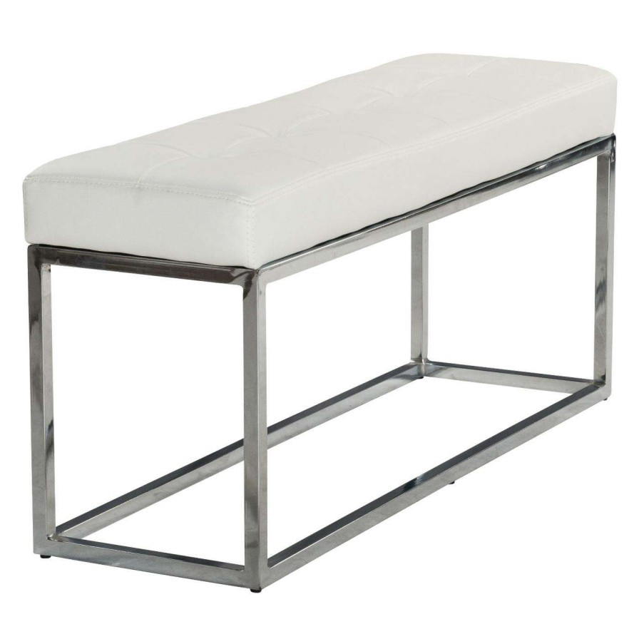 Indoor Benches * | Discount Bedroom Benches C2A Evan Upholstered Entryway Bench Gray