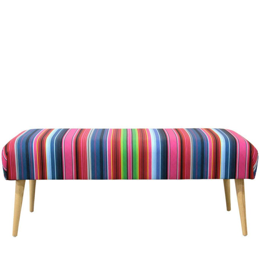 Indoor Benches * | Discount Bedroom Benches Skyline Furniture Serape Stripe Indoor Bench