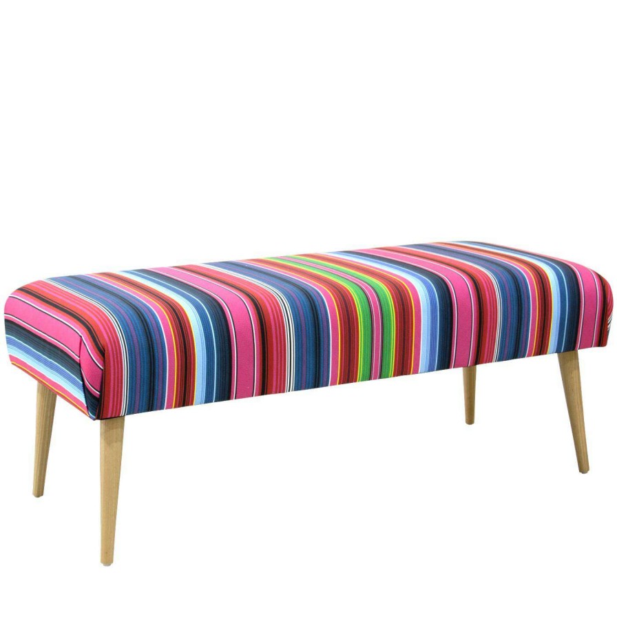 Indoor Benches * | Discount Bedroom Benches Skyline Furniture Serape Stripe Indoor Bench