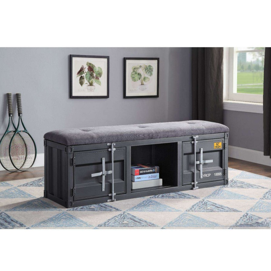 Indoor Benches * | Best Deal Indoor Storage Benches Acme Furniture Cargo Storage Bench