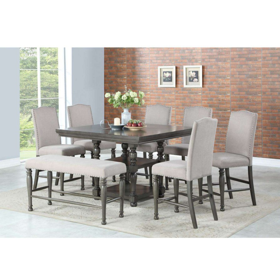 Dining Chairs * | Best Sale Kitchen & Dining Benches Steve Silver Co. Caswell Counter Dining Bench