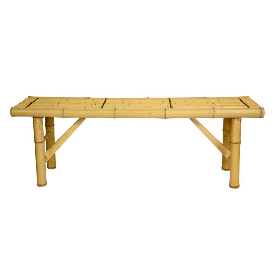 Indoor Benches * | Best Pirce Entryway Benches Oriental Furniture Japanese Bamboo Folding Indoor Backless Bench