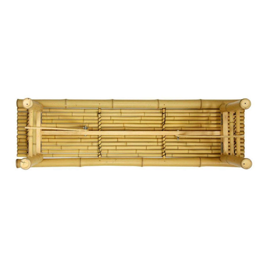 Indoor Benches * | Best Pirce Entryway Benches Oriental Furniture Japanese Bamboo Folding Indoor Backless Bench